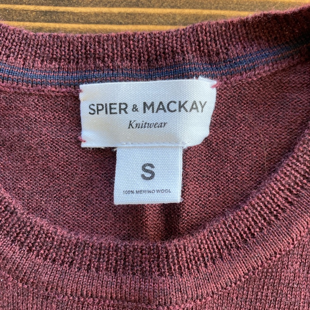 Spier & Mackay Men's Maroon Crewneck Sweater